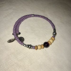 Purple beaded alex and any bracelet
